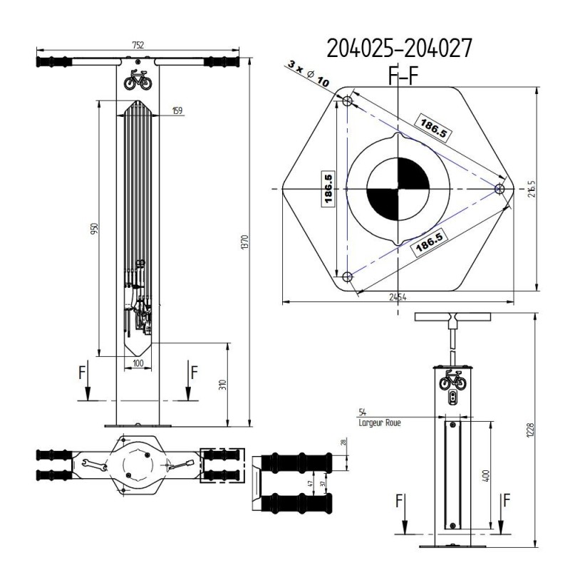 Estació de reparació i inflador AMSTERDAM