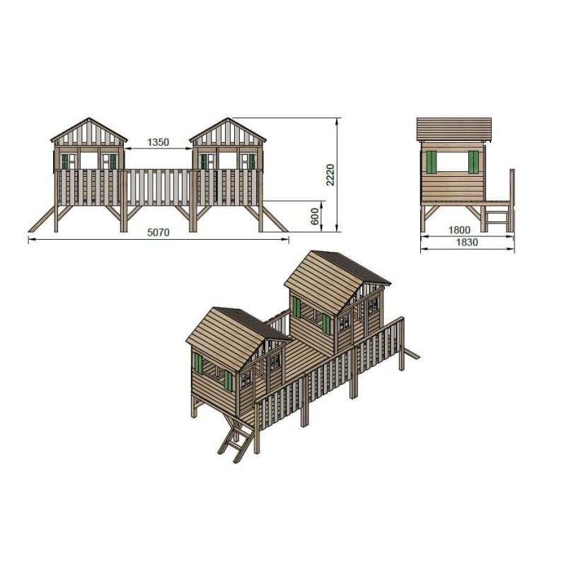 Casitas infantiles MASGAMES Doblepop XL Horeca