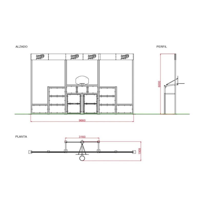 Frontal Jaula Multideportivo