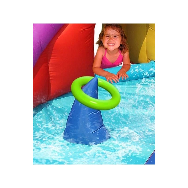 Castelo insuflável acuático Shark