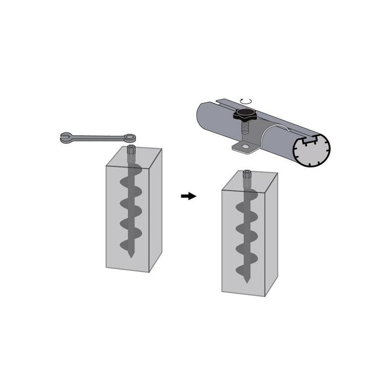 Juego de anclajes portería suelo blando