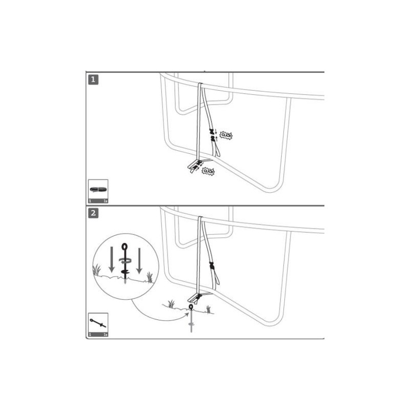 Set de anclajes para camas elásticas BERG