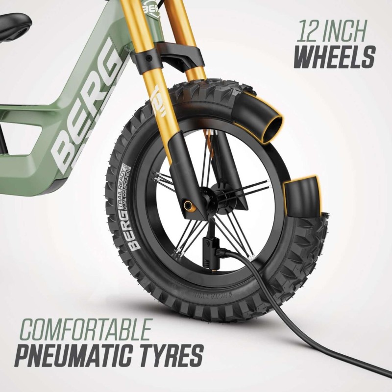 Bici sin pedales BERG BIKY Cross Green con freno de mano