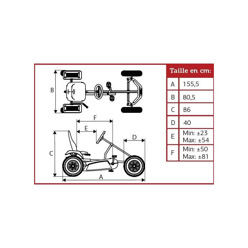 Kart de pedales BERG XL B.Rapid Blue BFR