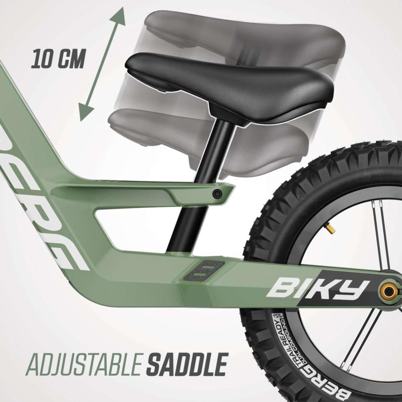 Bici sin pedales BERG BIKY Cross Green con freno de mano