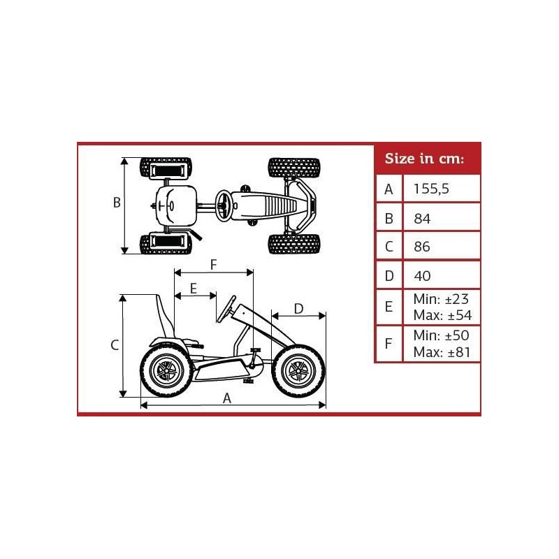 Carro de pedais BERG XL JEEP REVOLUTION BFR