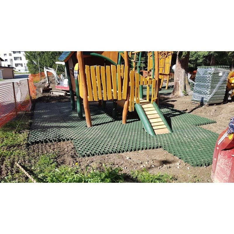 Losetas de caucho para césped