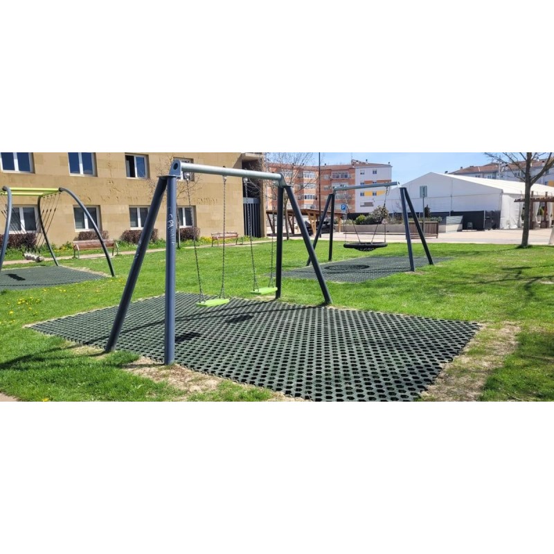 Losetas de caucho para césped