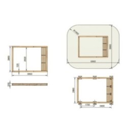 Arenero MASGAMES COVERI CON CUBIERTA Y CAJÓN