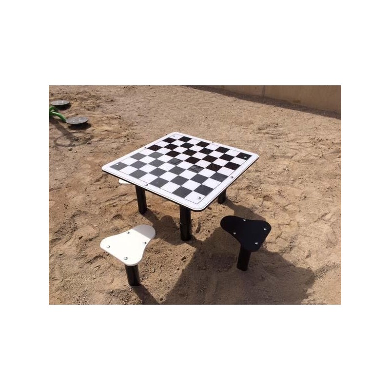 Mesa de ajedrez de exterior con 4 asientos