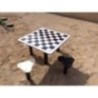 Mesa de ajedrez de exterior con 4 asientos