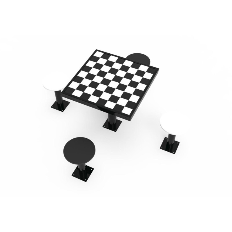 Mesa de ajedrez de exterior con 4 asientos