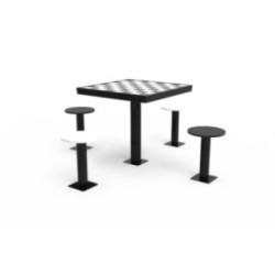 Mesa de ajedrez de exterior con 4 asientos