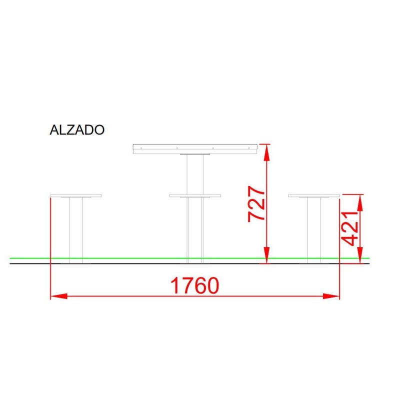 Mesa de ajedrez de exterior con 4 asientos