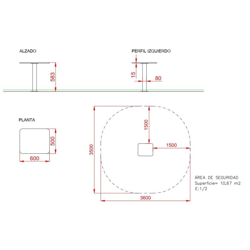 Mesa para la casita infantil Helsinki