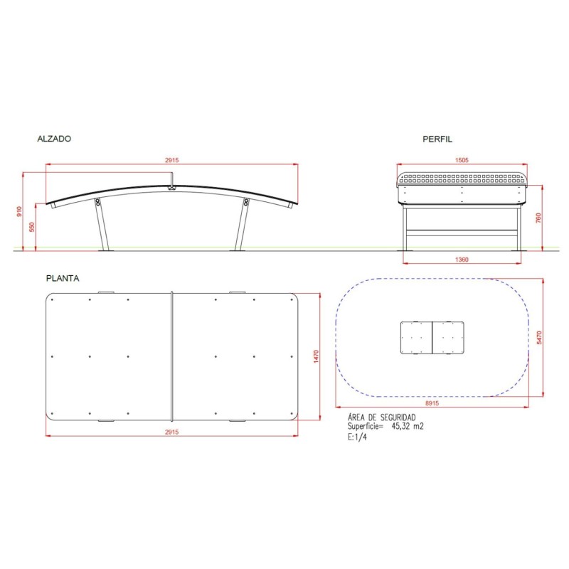 Mesa de Tênis Futebol ATLANTA
