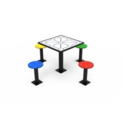 Mesa de 3 en Raya de exterior con 4 asientos