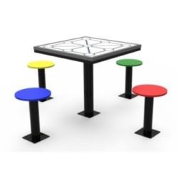 Mesa de 3 en Raya de exterior con 4 asientos