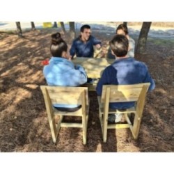 Taula de fusta MASGAMES XERTA 120 amb cadires MASGAMES BATEA