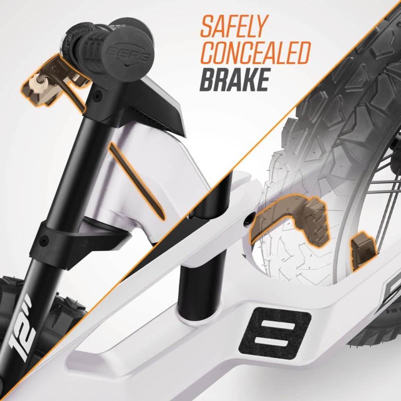 Bici sin pedales BERG BIKY Cross White con freno de mano