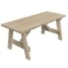 Mesa de madera ZURICH con bancos con respaldo VIC