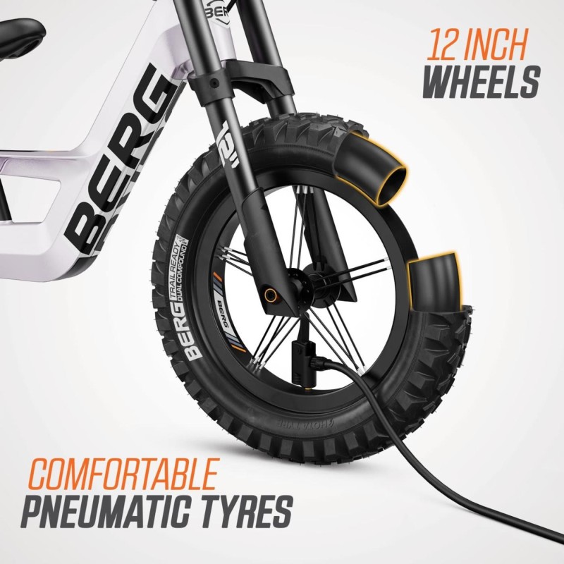 Bici sin pedales BERG BIKY Cross White con freno de mano