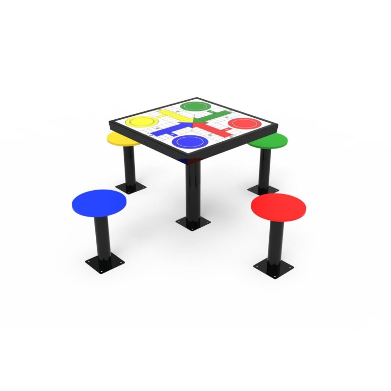 Mesa de parchís de exterior con 4 asientos
