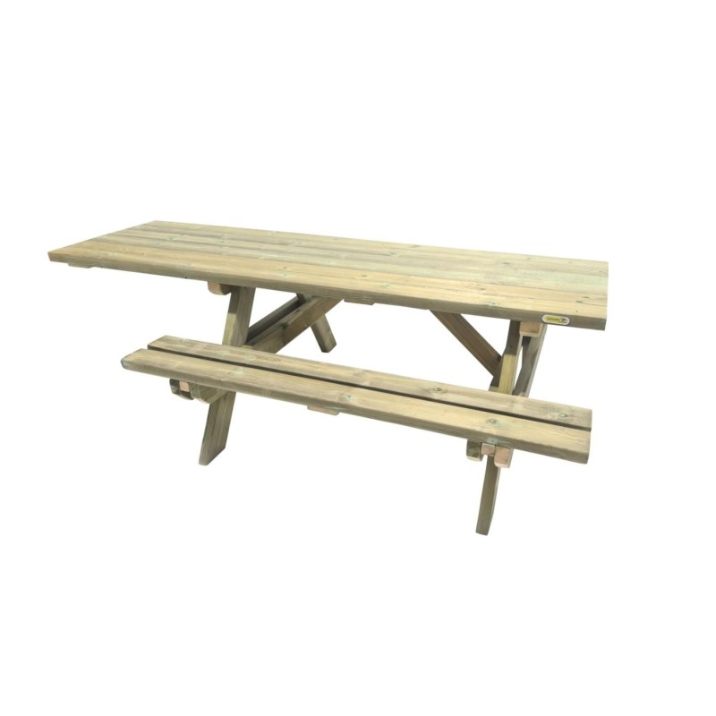Taula de picnic adaptada MASGAMES LYON de fusta per exterior
