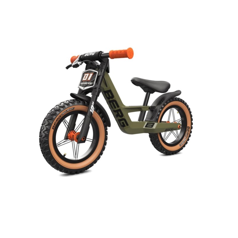 Bici sin pedales BERG BIKY Trail Green con freno de mano