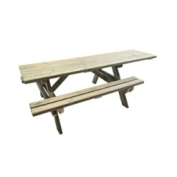 Taula de picnic adaptada MASGAMES LYON de fusta per exterior