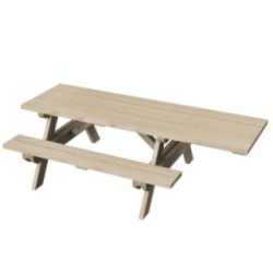 Taula de picnic adaptada MASGAMES LYON de fusta per exterior