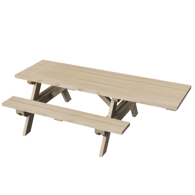 Taula de picnic adaptada MASGAMES LYON de fusta per exterior