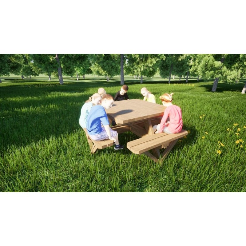 Mesa de picnic cuadrada infantil MASGAMES PERSIC