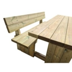 Mesa de piquenique quadrada de madeira MASGAMES CANET