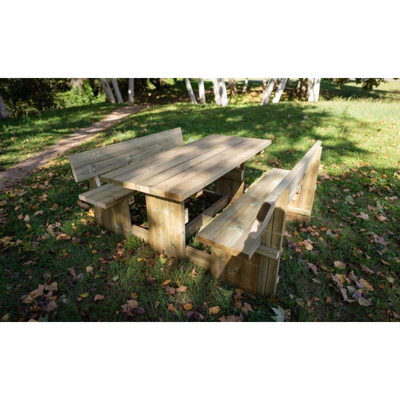 Mesa de piquenique quadrada de madeira MASGAMES CANET