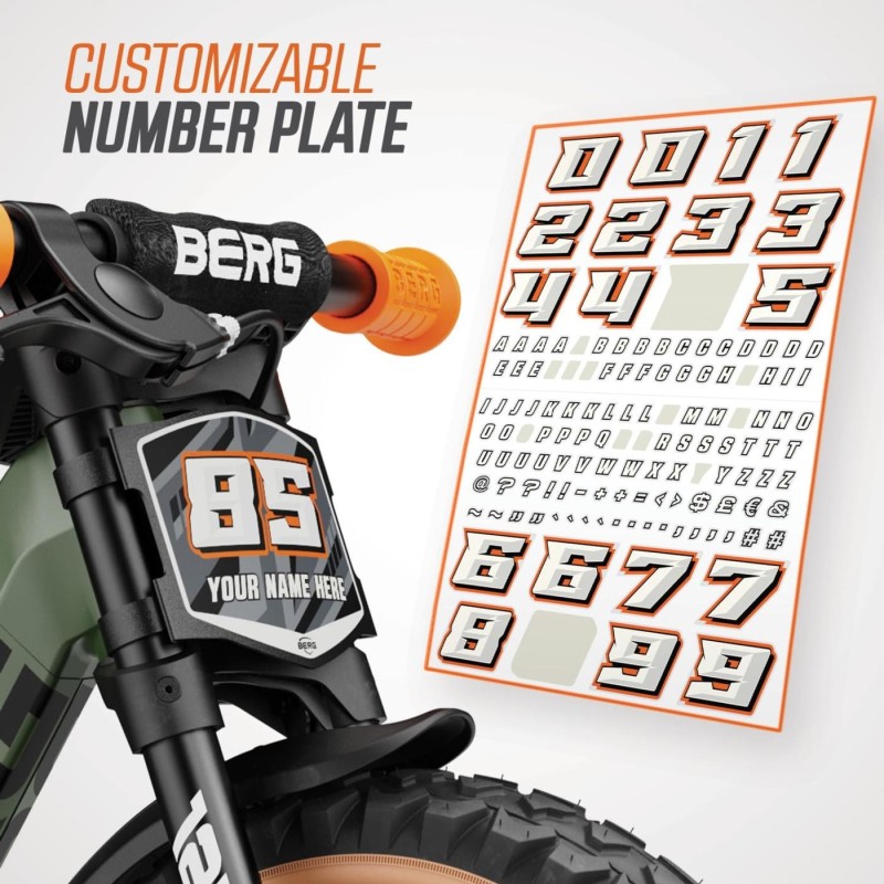 Bici sin pedales BERG BIKY Trail Green con freno de mano