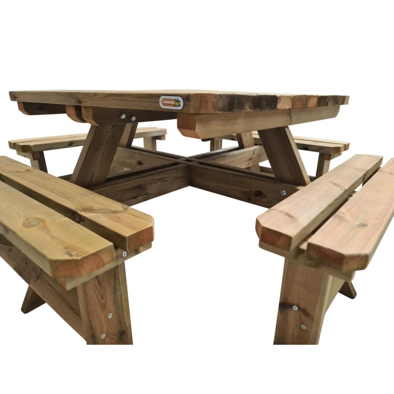 Mesa de picnic cuadrada MASGAMES BALTIC