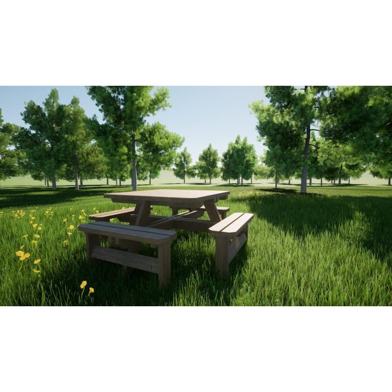 Mesa de picnic cuadrada MASGAMES BALTIC