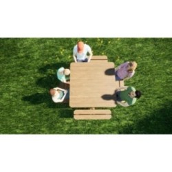 Mesa de picnic cuadrada MASGAMES BALTIC