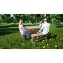 Mesa de picnic cuadrada MASGAMES BALTIC