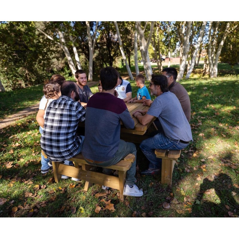 Mesa de picnic cuadrada MASGAMES BALTIC