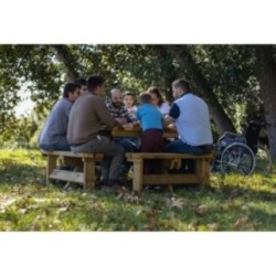 Mesa de picnic cuadrada MASGAMES BALTIC