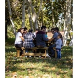 Mesa de picnic cuadrada MASGAMES BALTIC