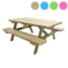 Taula de picnic infantil MASGAMES BRAM de fusta per exterior