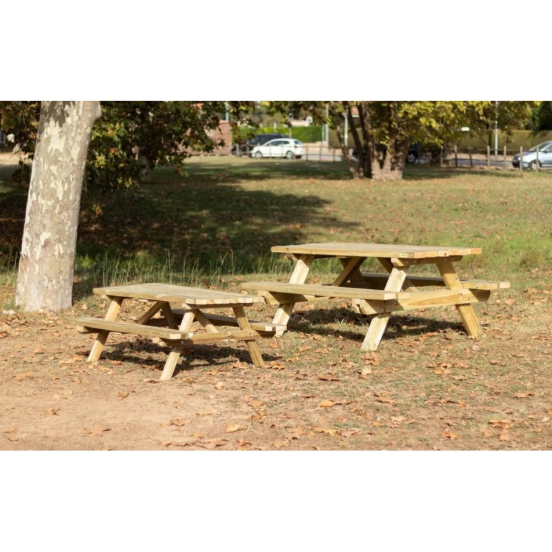 Taula de picnic infantil MASGAMES BRAM de fusta per exterior
