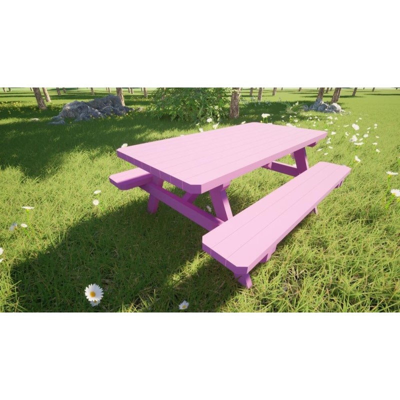 Taula de picnic infantil MASGAMES BRAM de fusta per exterior