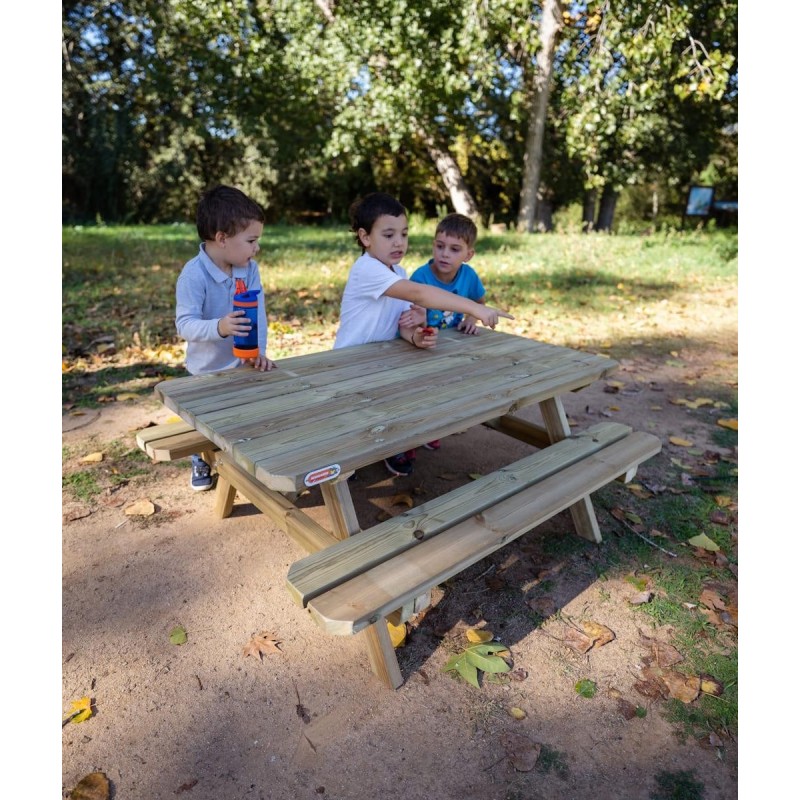 Taula de picnic infantil MASGAMES BRAM de fusta per exterior