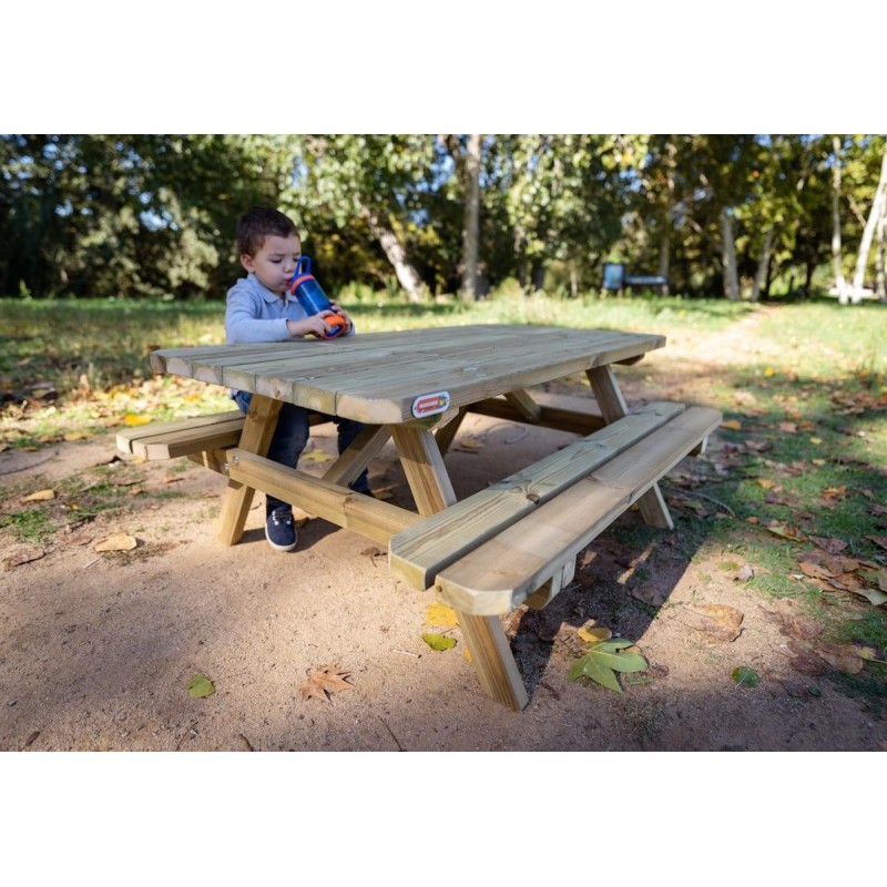 Taula de picnic infantil MASGAMES BRAM de fusta per exterior