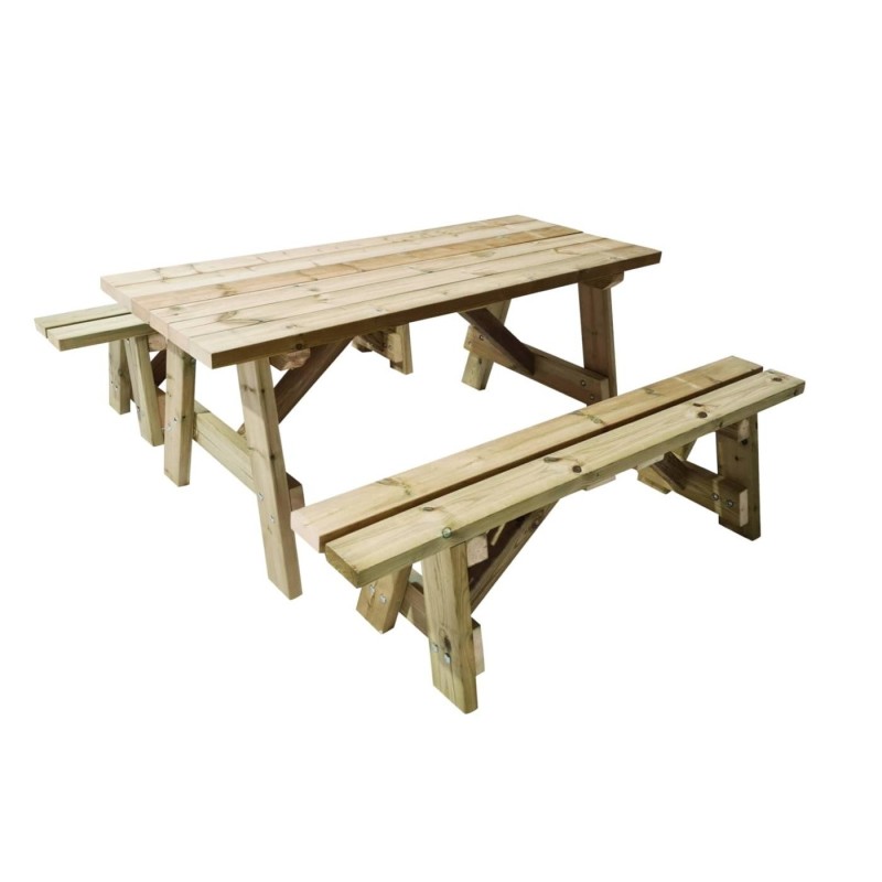Mesa de picnic MASGAMES ZURICH de madera para exterior
