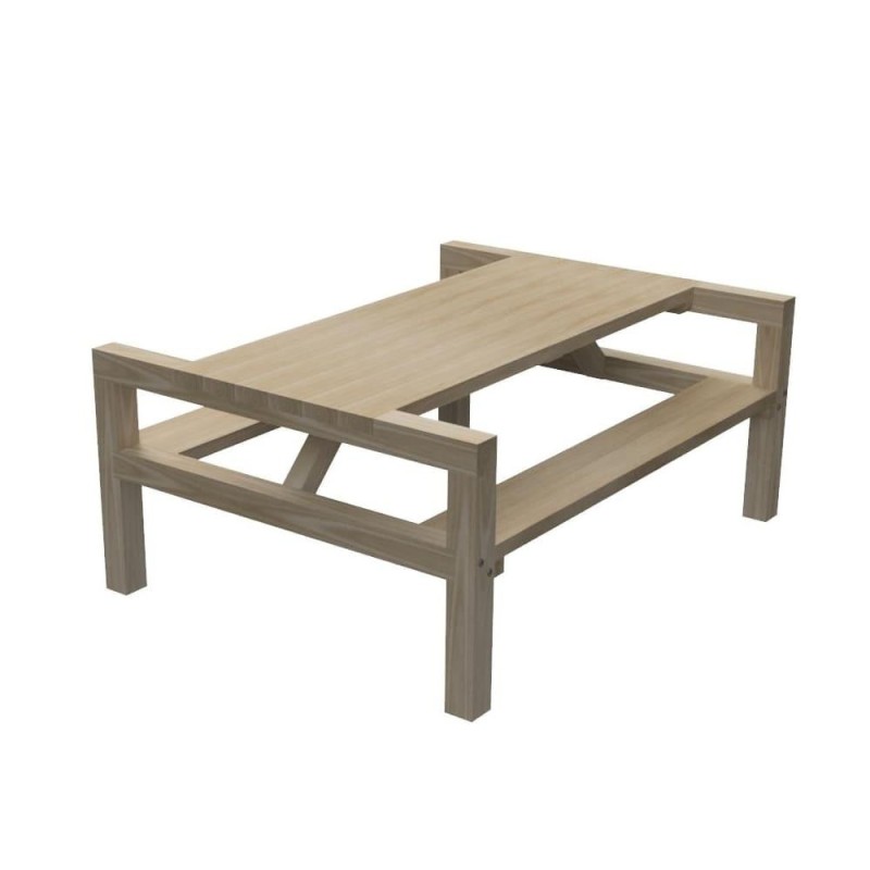 Taula de picnic MASGAMES TÒQUIO de fusta per exterior